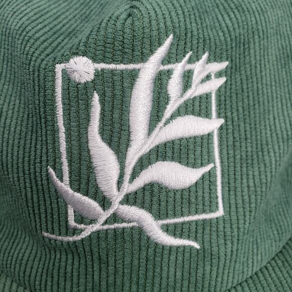 Fernway 5 Panel Snapback Cap Mens One Size Green Corduroy Hat Embroidered Casual - Picture 5 of 11